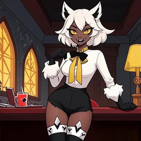 Loba con tetas desnudas