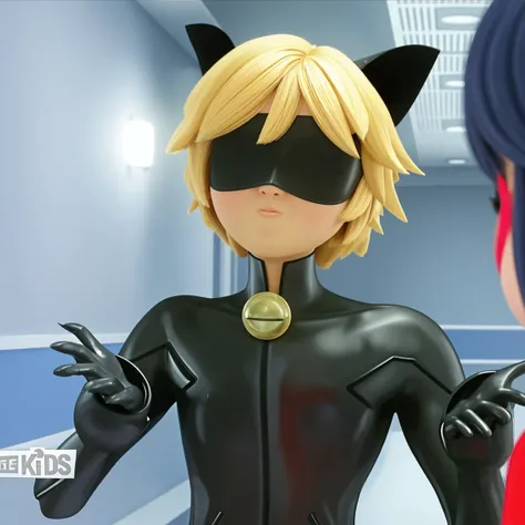 source_anime,score_9,score_8_up,screencap, anime screencap, BREAK, 2boys, shota, femboy, chat noir, cat noir, miraculous ladybug (series), smug, shy embarrassed, huge erection, erection, gay, yaoi, otoko no ko, anal sex, doggystyle, crop top, exposed thighs, thick thighs, blonde hair, huge penis, dark skinned male, doggystyle sex