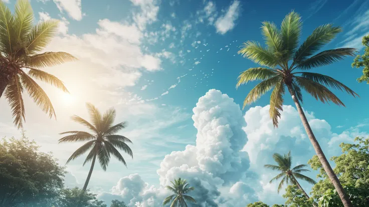 F1RPTR White Body, Ultra Wide Angle, Tropical Paradise, Award-Winning Masterpiece, Sunset, Cloudy Sky, Natural Light, Sharp Focus, Smooth, Intricate Details, 8K Wallpaper, Popular on ArtStation