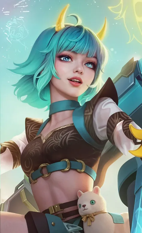 a close up of a woman with a sword in her hand, riot games concept art, fiora from league of legends, samira from league of legends, qiyana, taliyah, league of legends style art, league of legends concept art, ashe, senna from league of legends, pharah, leblanc, league of legends art style, by Kieran Yanner