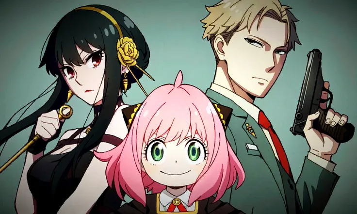 anime characters with guns and a woman in a black dress, best anime 4k konachan wallpaper, lolish, magical girl anime mahou shojo, anime key art, digital art from danganronpa, danganronpa, zerochan art, fate grand order, visual novel key visual, anime key visual”, official art, official artwork --auto