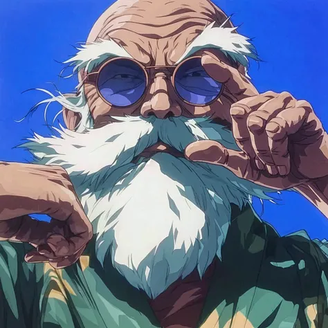 muscular physique、Old man、Shorts、erection、smile
