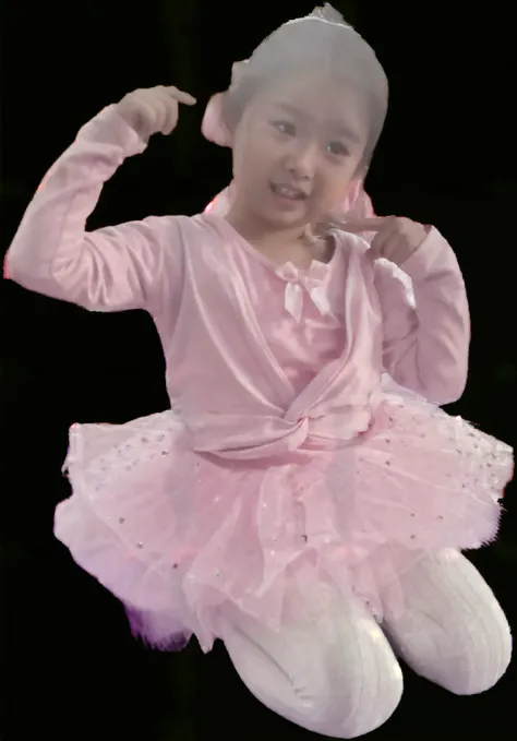 a close-up of a person sitting on the floor wearing a pink dress, dressed as a ballerina, tense pose, ballet style pose, Youngh , posing in tights and tiara, ballerina, balé pose, portrait of a ballerina, children, Portrait photo, wearing a pink tutu, ballerina, playful pose of a dancer, Little , children's