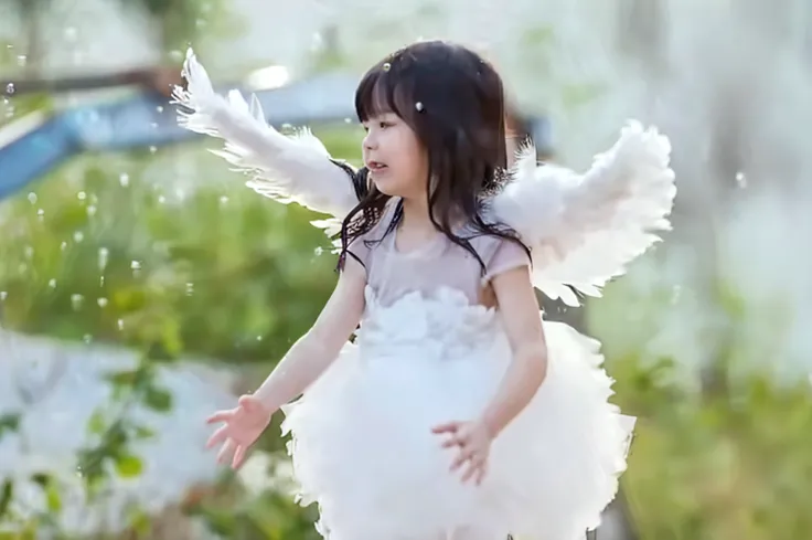 Angel Art, Everybody jumps, Sensual smile, heaven, like, happiness, Light, Let me、Highest quality、4k、Real、Realistic photo、Well-formed face、Slim style、可likeい、Japanese、