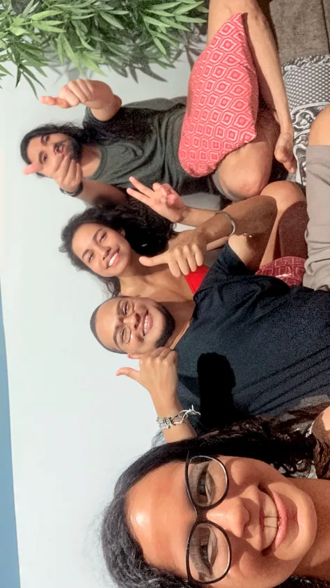 I'm going a picnic to unawatuna beach srilanka with my girlfriend.my two friends and their girlfriends are joining with us.i have created a WhatsApp group for six of us.i want to generate a selfi photo of us to put in the whatsapp group cover photo.i'm wearing spectacles.others are not wearing spectacles.