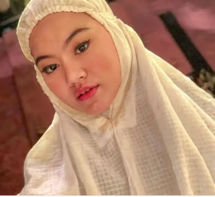 52 years Old, Hijab Indonesian mature woman, Large Tits : 96.9, Tight Gamis Floral Pattern, at Government Office, Dark light, at Nighttime, (Sperm Liquid Cover her whole Face :1.4)
