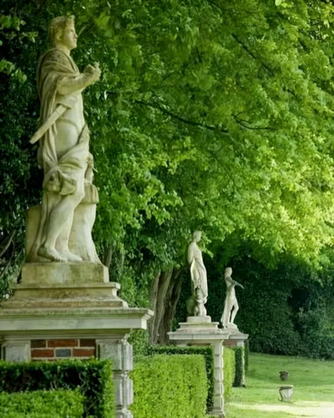 “Sculptures in the Villa Borghese Gallery Park in Rome” Prompt: “Beautiful sculptures in the Villa Borghese Gallery Park”