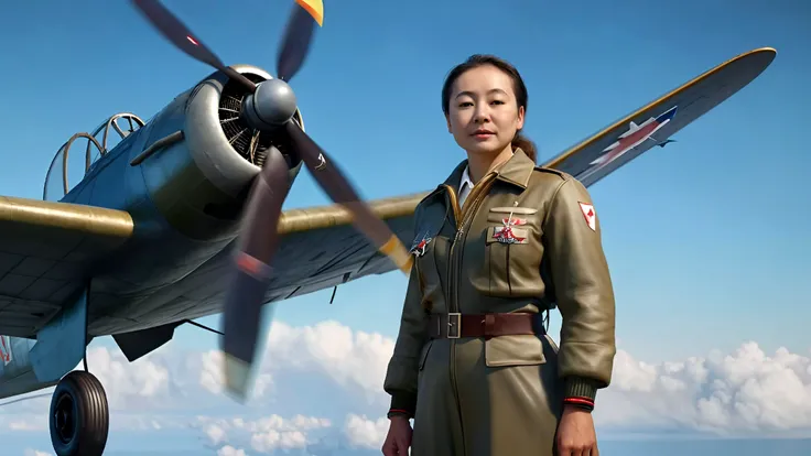 a black and white photo of a goyoonjung in uniform, by Ju Lian, tumblr, in girls generation, avatar image, sepia, i_5589.jpeg, charming smile, pilot outfit, mingchen shen, gil elvgren style, high quality upload, cutecore, unknown artist, album