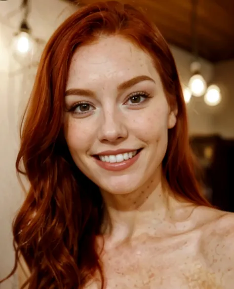 High quality photograph,locker room background, redhead woman with face covered in cum,enamored smile,passionate gaze, <lora:Facial:1>