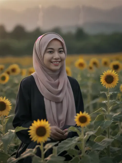 absurdres, highres, (official art, beautiful and aesthetic:1.2), (close view:1.2), Front composition,
1 malay girl in hijab, smile,
(all over the flower garden:1.6), (Flower Effects:1.2), (Floral Background:1.2), (Background filled with flowers:1.4), (Flashy background:1.1),