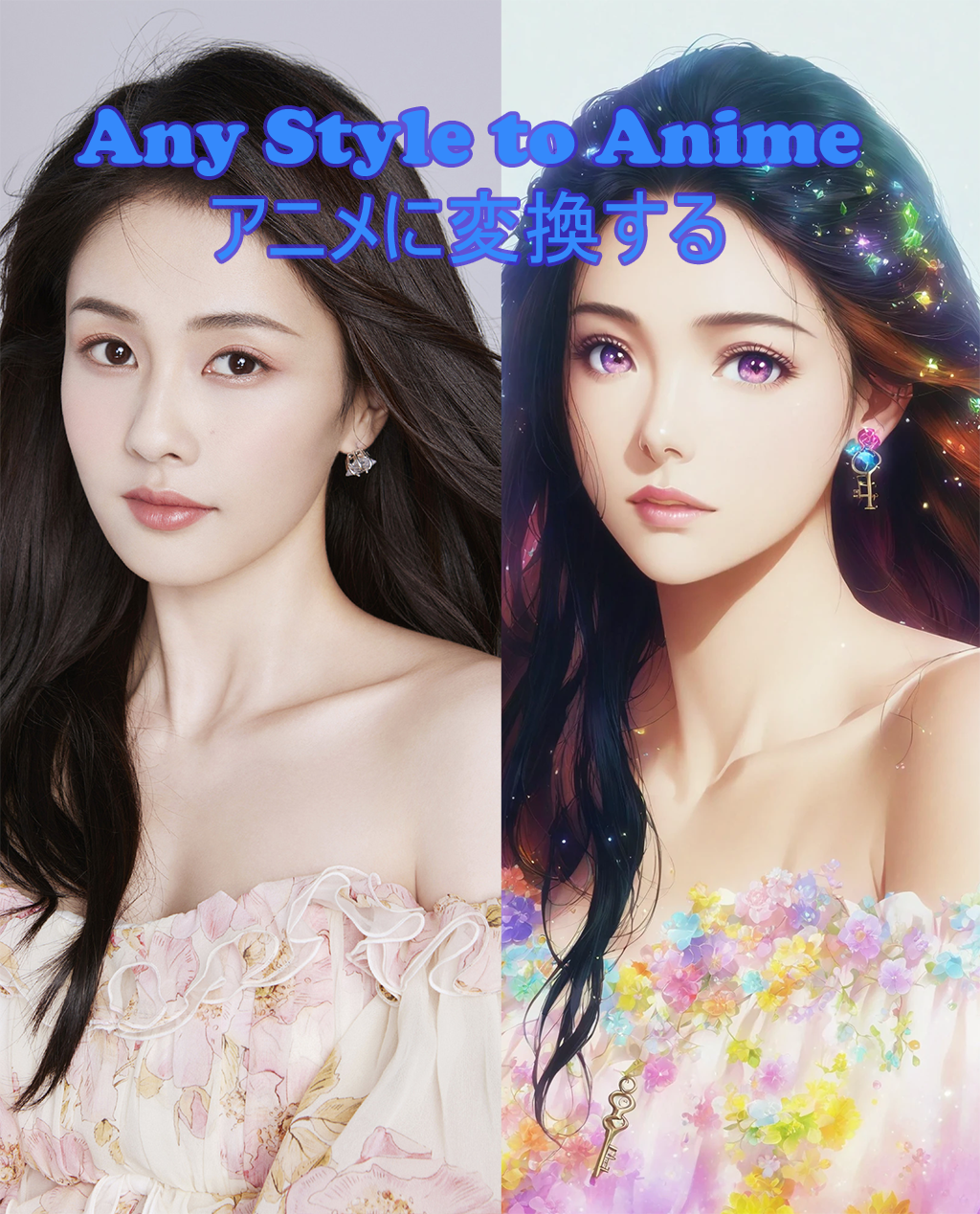 Tips: Upload any image and convert it to anime style image.<br>機能の説明: 任意の画像をアップロードし、アニメ スタイルの画像に変換します。<br>功能說明：上傳任何圖像並將其轉換為動漫風格圖像。