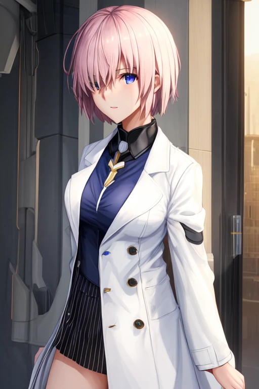 A scene from the game FGO, exploring the facility with Researcher Mash