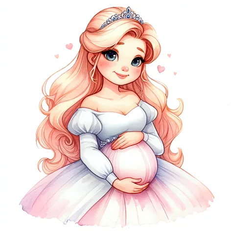 An early pregnant blonde young woman, pixar style, cinematic, masterpiece, high-aesthetic, portrait