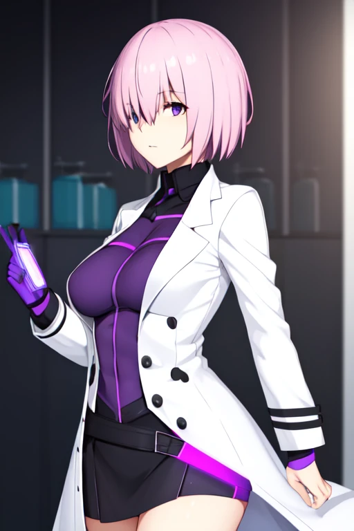 A scene from the game FGO, exploring the facility with Researcher Mash