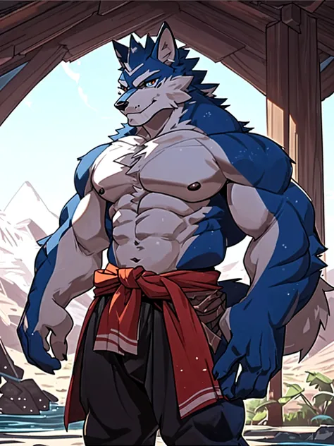 solo, male, (muscular), shaman, (male anthro dragon):1.3, red body, red fur:1.3, red wolf ears:1.3, white belly:1.3, (kemono:1.4) (setting):1.23, (long loincloth, :1.2), detailed eyes, wolf tail, wolf ears, ((bust portrait)), (detailed eyes, Hazel Eyes): 1.1, (Outdoor: 1.35), Night, (Raining): 1.3, Detailed Background, Realistic: 1.4, Realistic Hands: 1.3, 8K HD, (Dark Shadows: 1.4, WDR: 1.4, HDR, Low Light: 1.3), BIG, No Clothes, No Tops, Front Face: 1.4, Sad Expression, White: 1.2, Front Face