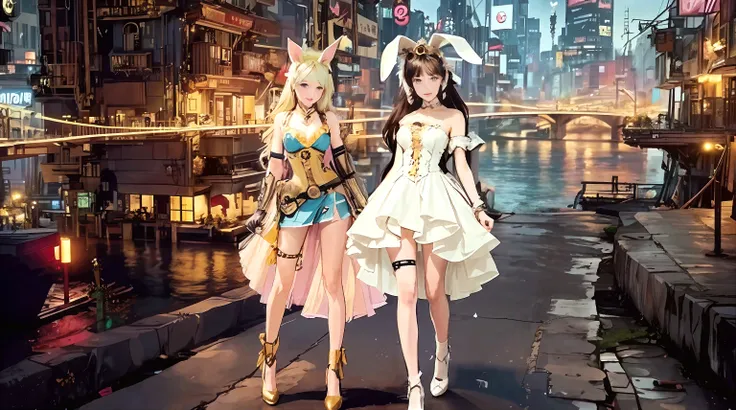 (Best picture quality, 8K, masterpiece: 1.3)), ((Cute girl Face, Both Eyes same)), ((One Girl, Bunny Girl, Bunny Ears, 17 year old, Slightly Skinny, Short Hairs, Two legs)), ((Hide Fingers)), ((Cover Upper Part of Leg, Cover Thigh)), ((Perfect Face, Perfect Eyes, Bangs, Slim Cheeks, Perfect Lips)), ((Highly detailed face, Smile, standing on your feet:1.2)), ((Highly detailed facial and skin texture)), (Black hair), (Full traditional clothes, wearing full clothes), (cute), (anime girl in a dress, magic, full dress, Long skirt, artwork, fantasy art style, art, closeup fantasy, Power Full, CGI anime fantasy artwork, art)