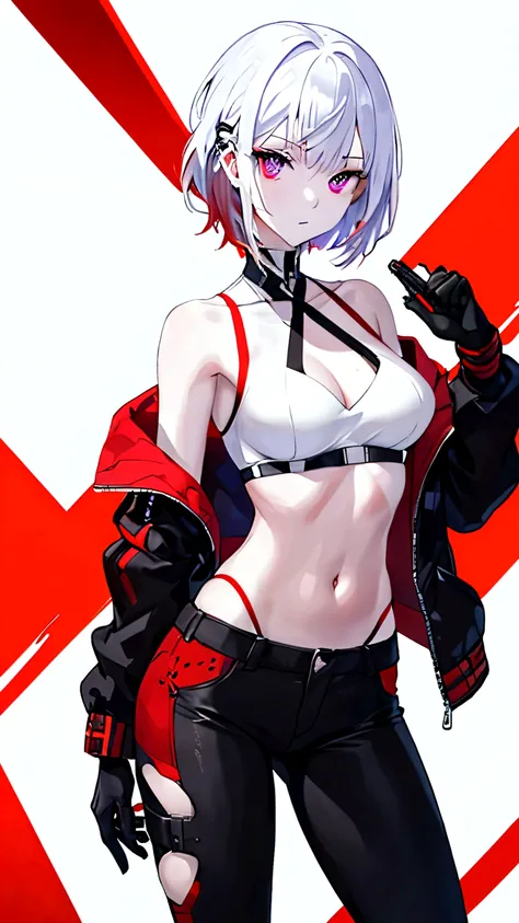 X-rated，undertale，chala，teenage girl，short hair，Red-eyed，Smile，Sexy，crop top，hot pants，standing paintings，Underwear model，lust，hand repair，detail，HD，no underwear，Cocked buttocks，stick out your tongue，playful，love，butt close-up，sweat