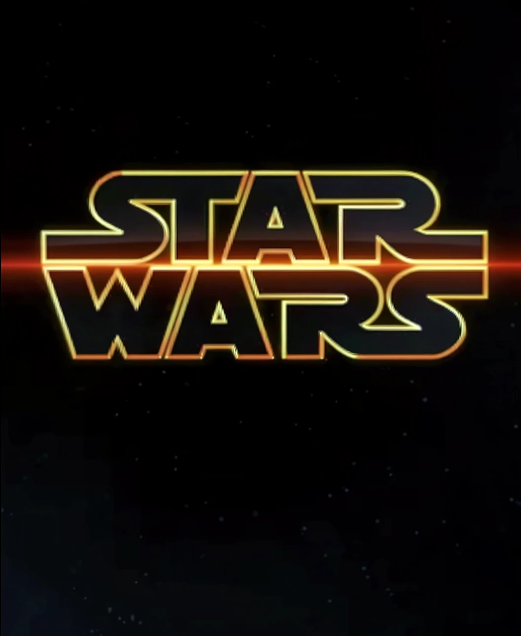Star wars logo in the galaxy