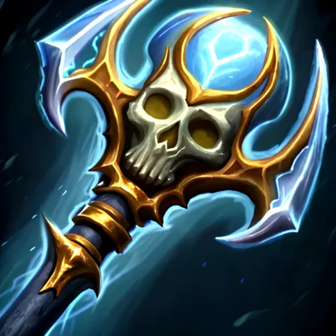 Awesome RPG icon of an iron dagger, arcane mana aura energy smokes, game asset trending on artstation, in a dark magic cave