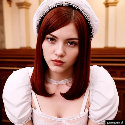 Beautiful girl, blue eyes, white hair, detailed facial traits, dressed like Ciri from Witcher, tavern, its nighttime, sexy pose, blowjob, African male penis, african male legs