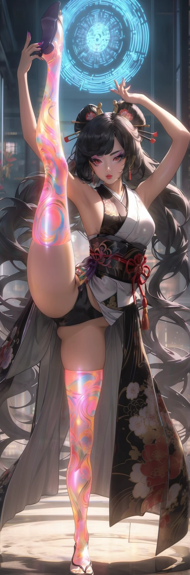 I always like to create something unique, so here's my one-click tool to create beautiful geisha girls performing standing splits, wearing stunning neon tattooed, glowing, hold-up stockings.
<br>
<br>Each generation will produce:
<br>1 Base Image at 440x1336
<br>1 Hi-Res fix Image at 664x2008
<br>1 Upscaled Image at 880x2872
<br>
<br>These are the optimal dimensions to achieve the full body standing splits pose.
<br>All other parameters are pre-configured for the best possible results, just choose the number of my beautiful geishas you want, and go!
<br>
<br>At just✨15-20 credits✨per generation set, it is accessible to everyone, and a nice
<br>easy, fun way to create these stunning beauties.
<br>
<br>Leaving me a little 💜on my tool will really make my day.
<br>Love & digital kisses
<br>Apolonia💋