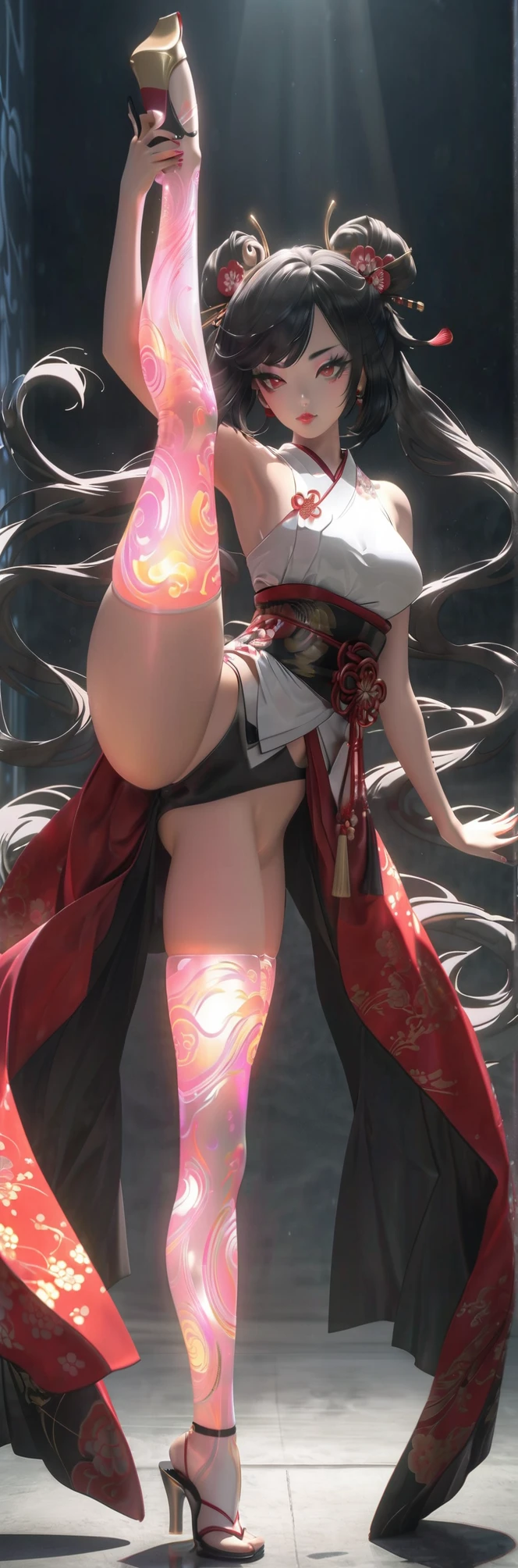 I always like to create something unique, so here's my one-click tool to create beautiful geisha girls performing standing splits, wearing stunning neon tattooed, glowing, hold-up stockings.
<br>
<br>Each generation will produce:
<br>1 Base Image at 440x1336
<br>1 Hi-Res fix Image at 664x2008
<br>1 Upscaled Image at 880x2872
<br>
<br>These are the optimal dimensions to achieve the full body standing splits pose.
<br>All other parameters are pre-configured for the best possible results, just choose the number of my beautiful geishas you want, and go!
<br>
<br>At just✨15-20 credits✨per generation set, it is accessible to everyone, and a nice
<br>easy, fun way to create these stunning beauties.
<br>
<br>Leaving me a little 💜on my tool will really make my day.
<br>Love & digital kisses
<br>Apolonia💋