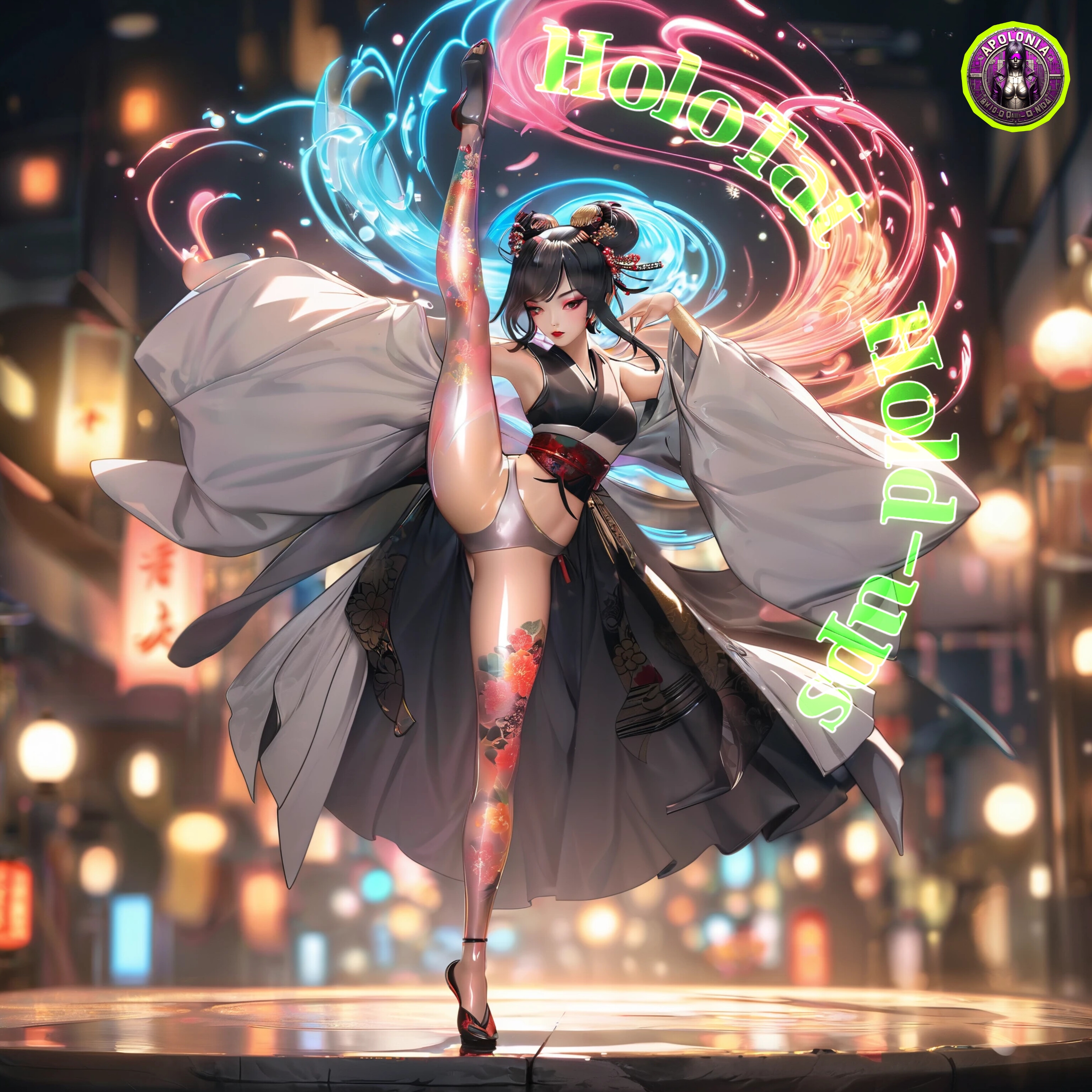 I always like to create something unique, so here's my one-click tool to create beautiful geisha girls performing standing splits, wearing stunning neon tattooed, glowing, hold-up stockings.
<br>
<br>Each generation will produce:
<br>1 Base Image at 440x1336
<br>1 Hi-Res fix Image at 664x2008
<br>1 Upscaled Image at 880x2872
<br>
<br>These are the optimal dimensions to achieve the full body standing splits pose.
<br>All other parameters are pre-configured for the best possible results, just choose the number of my beautiful geishas you want, and go!
<br>
<br>At just✨15-20 credits✨per generation set, it is accessible to everyone, and a nice
<br>easy, fun way to create these stunning beauties.
<br>
<br>Leaving me a little 💜on my tool will really make my day.
<br>Love & digital kisses
<br>Apolonia💋