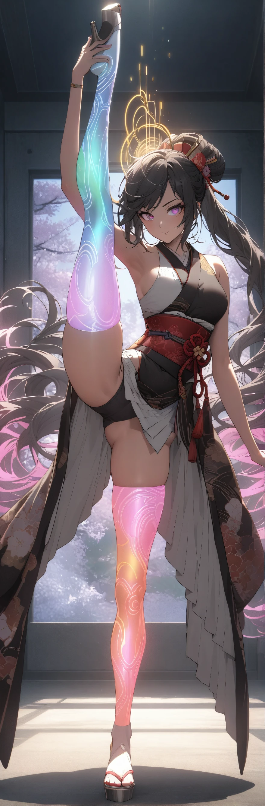 I always like to create something unique, so here's my one-click tool to create beautiful geisha girls performing standing splits, wearing stunning neon tattooed, glowing, hold-up stockings.
<br>
<br>Each generation will produce:
<br>1 Base Image at 440x1336
<br>1 Hi-Res fix Image at 664x2008
<br>1 Upscaled Image at 880x2872
<br>
<br>These are the optimal dimensions to achieve the full body standing splits pose.
<br>All other parameters are pre-configured for the best possible results, just choose the number of my beautiful geishas you want, and go!
<br>
<br>At just✨15-20 credits✨per generation set, it is accessible to everyone, and a nice
<br>easy, fun way to create these stunning beauties.
<br>
<br>Leaving me a little 💜on my tool will really make my day.
<br>Love & digital kisses
<br>Apolonia💋