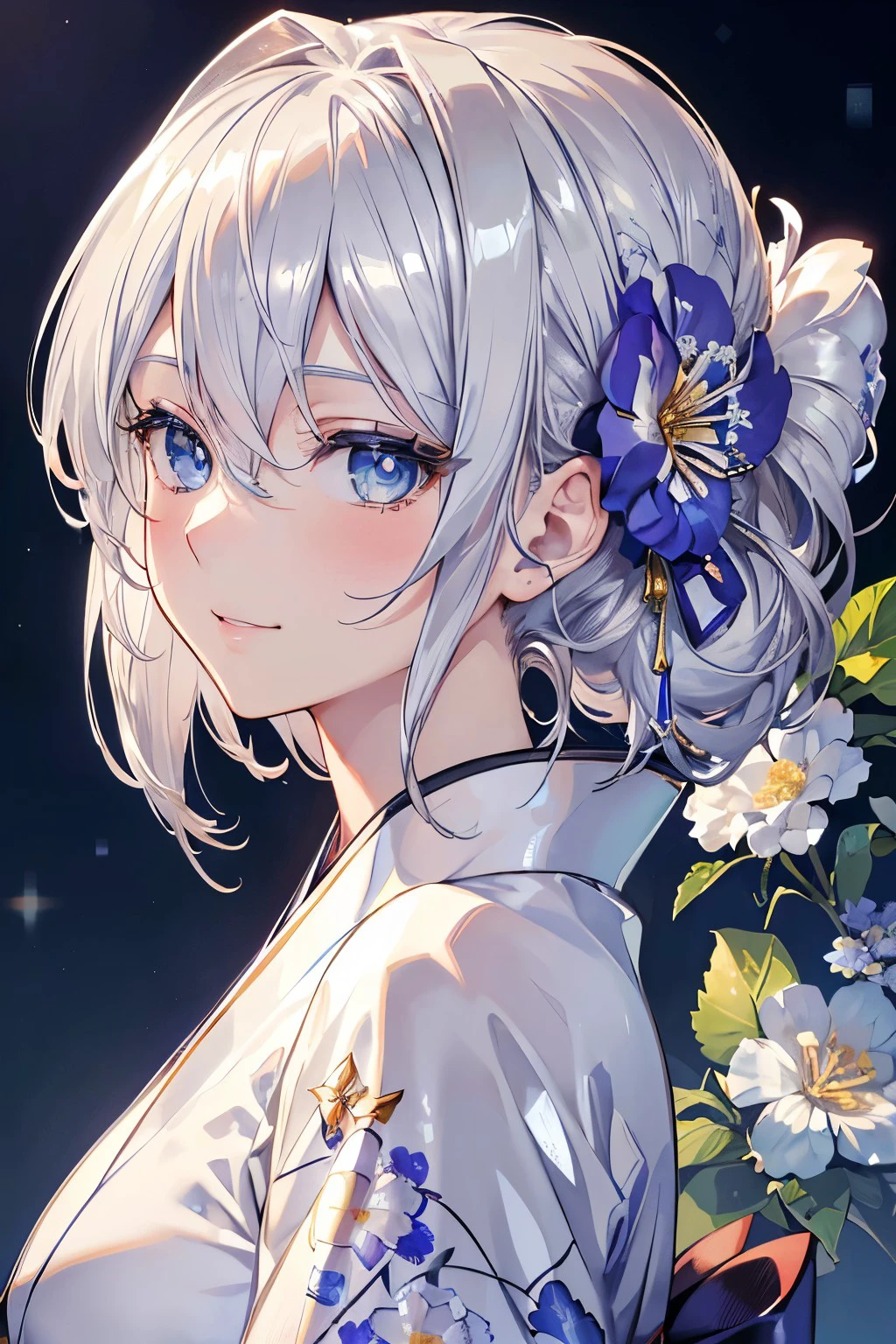 桔梗紫陽花向日葵