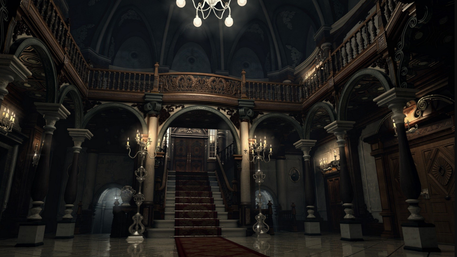 Mansion entrance interior from Resident Evil - Modello SeaArt AI