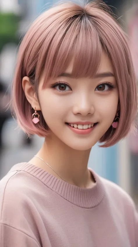 JK girl pink bob