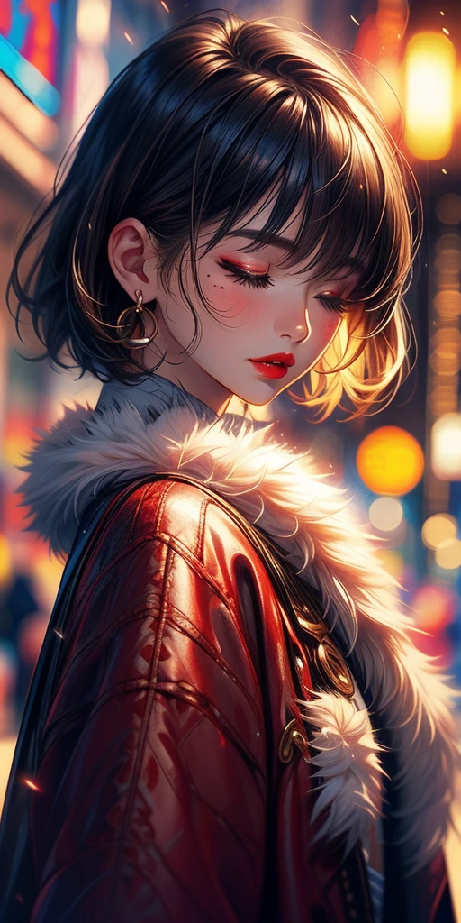 Girls with their eyes closed