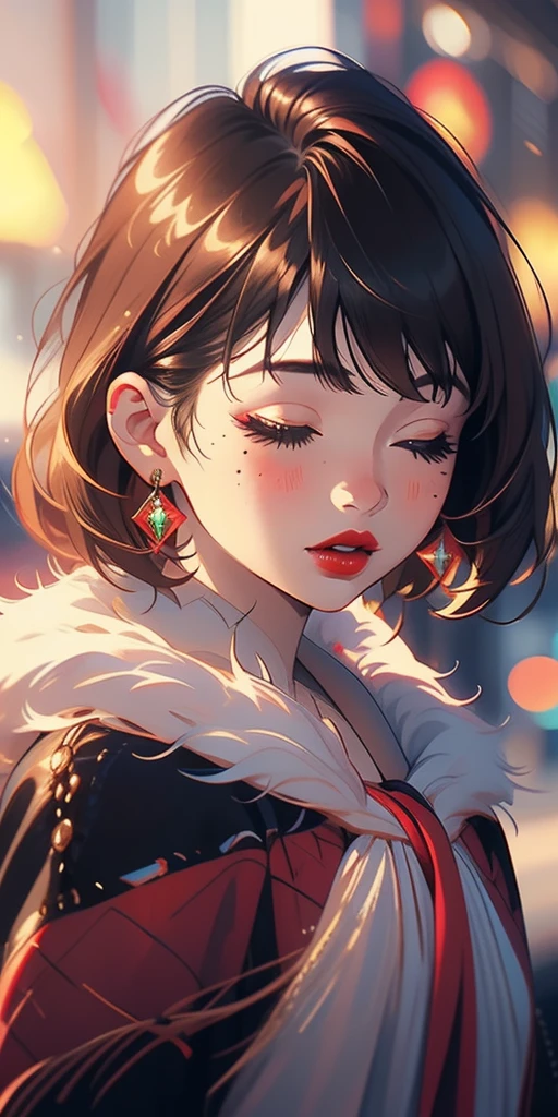 Girls with their eyes closed