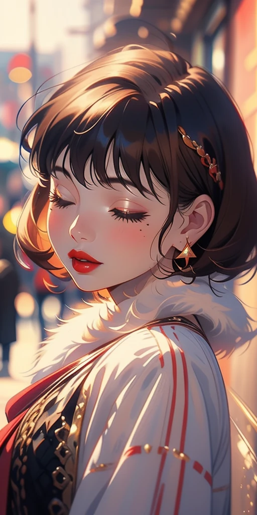 Girls with their eyes closed