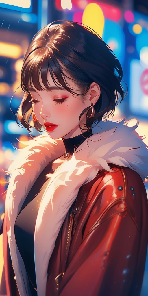 Girls with their eyes closed