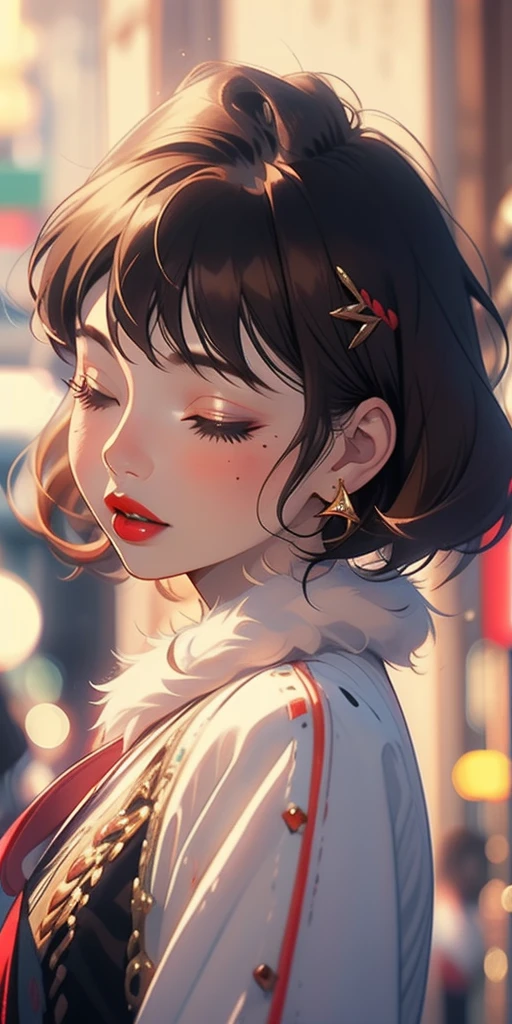 Girls with their eyes closed