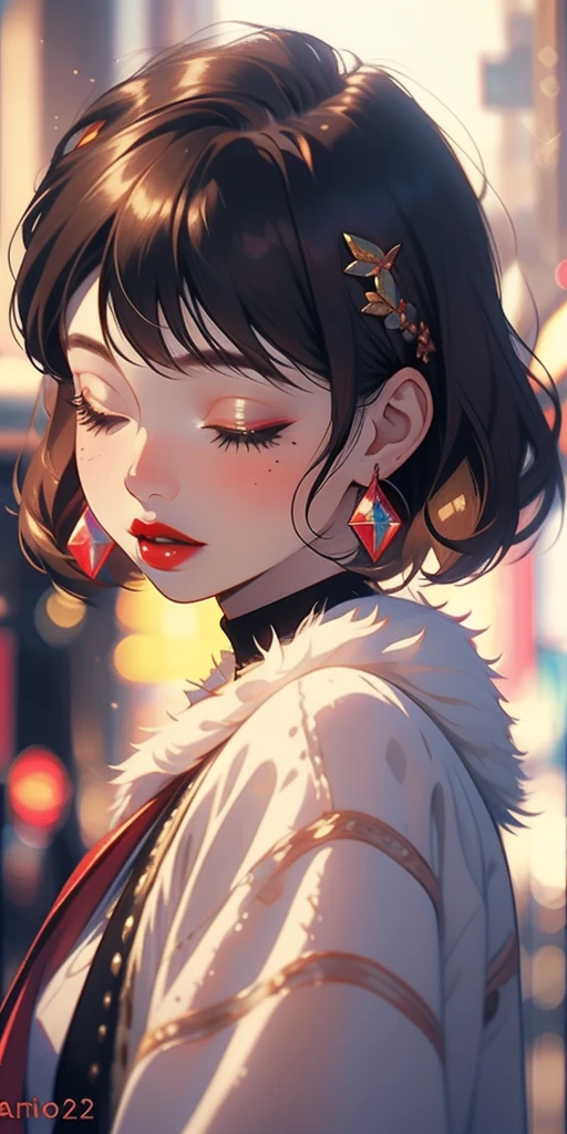 Girls with their eyes closed