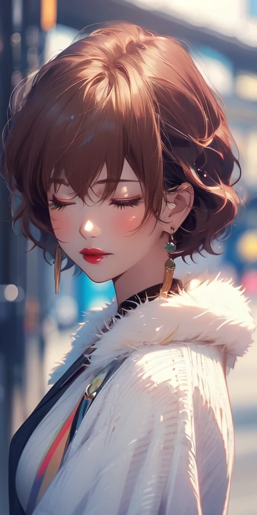 Girls with their eyes closed