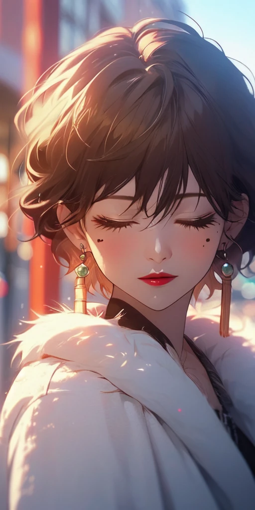 Girls with their eyes closed