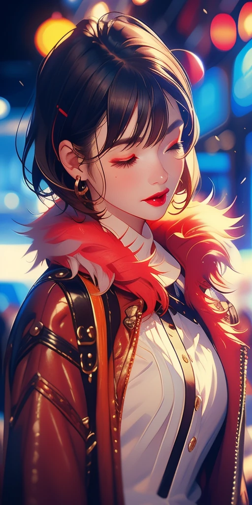 Girls with their eyes closed