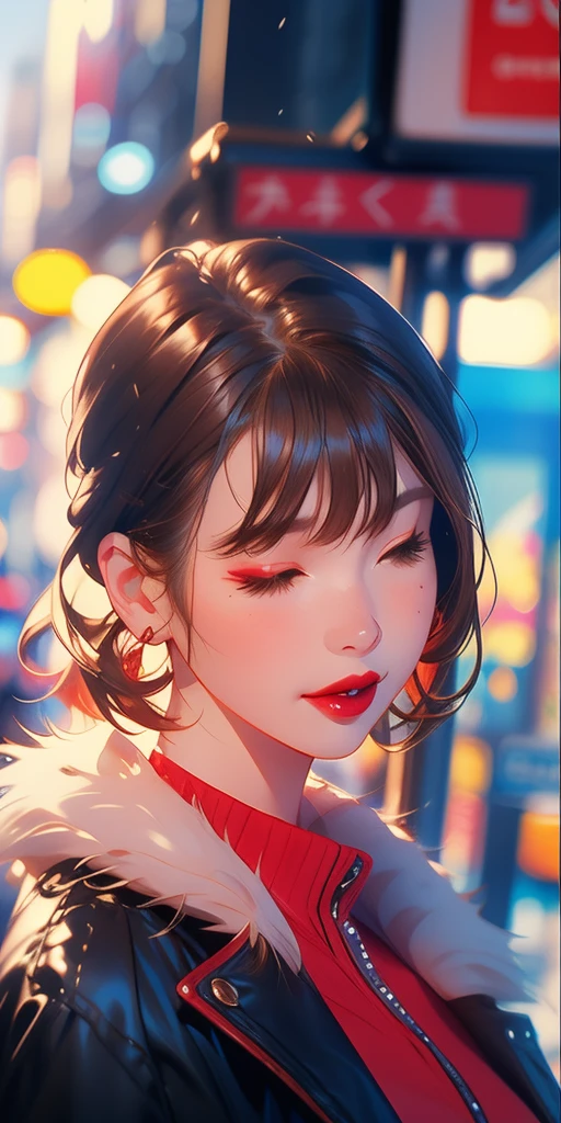 Girls with their eyes closed