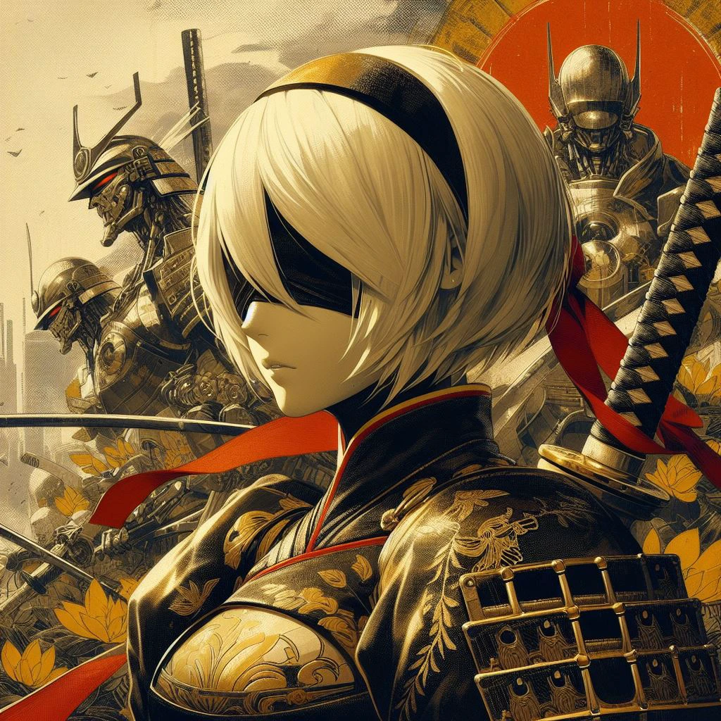 2B Nier Automata version Antiguo Japon