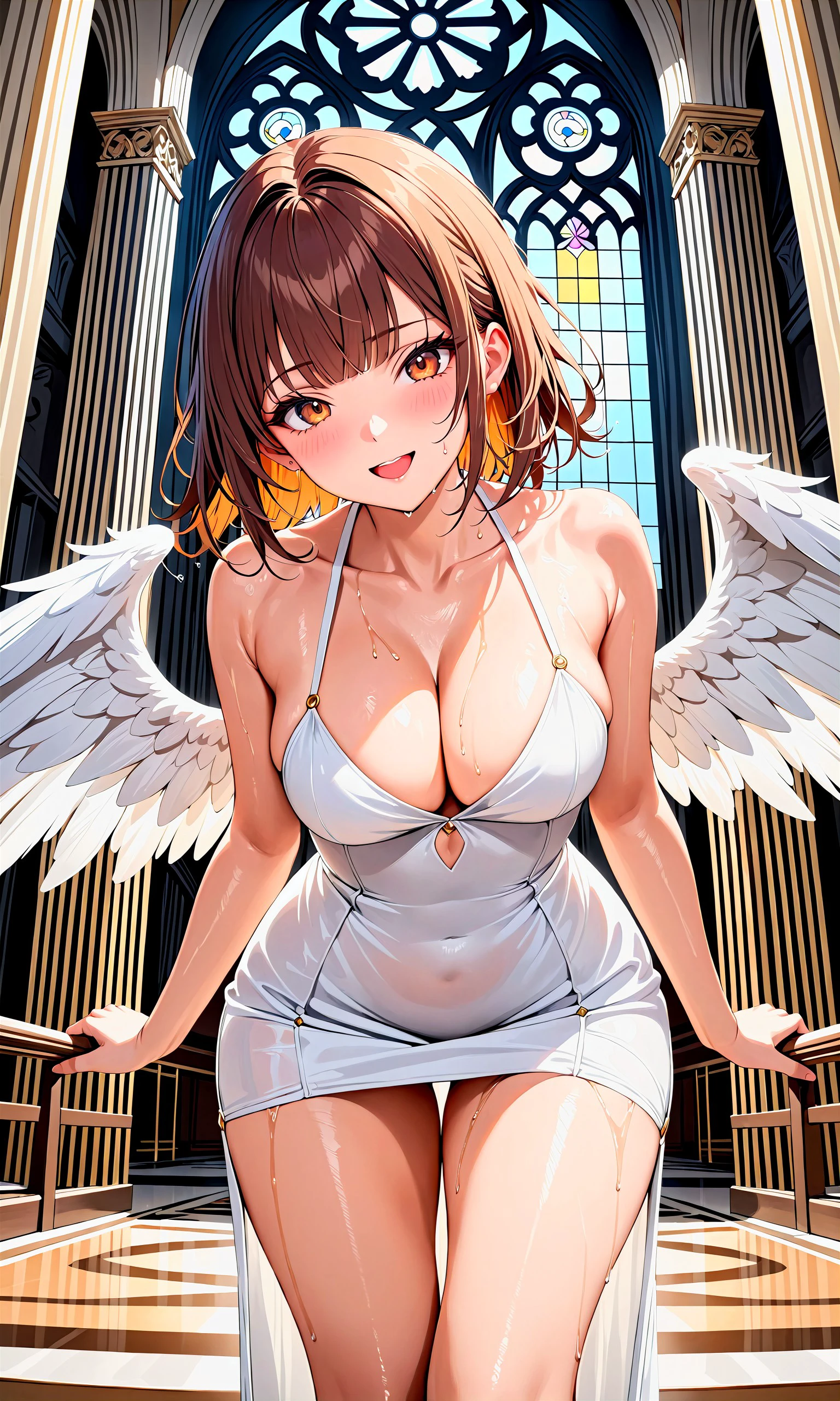 The world's guardian angel with shining wings