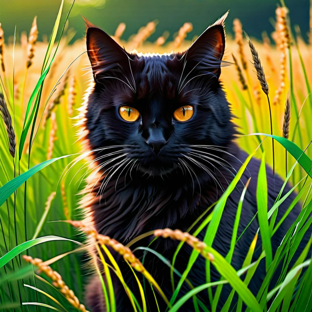 Cats in a Field using a desription Prompt from Seaart on Krea.