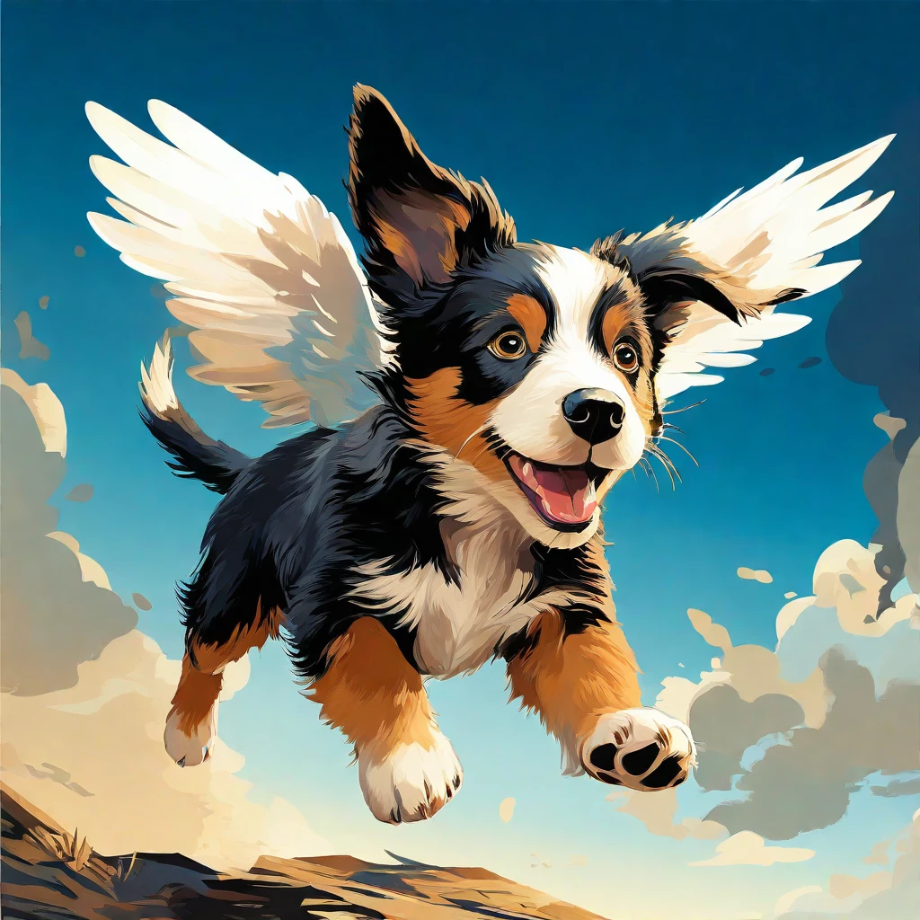 Flying Puppy/飞天小狗/飛んでいる子犬