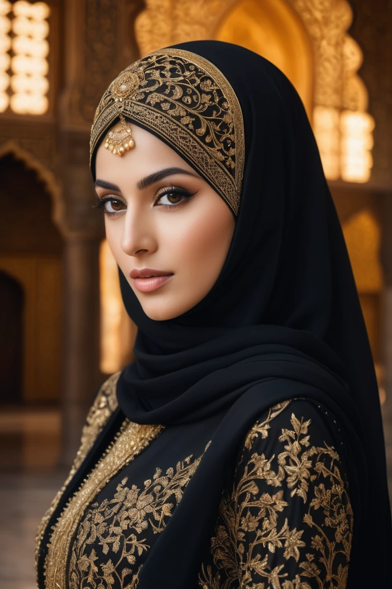 Gilded Grace: A Portrait of Cultural Elegance