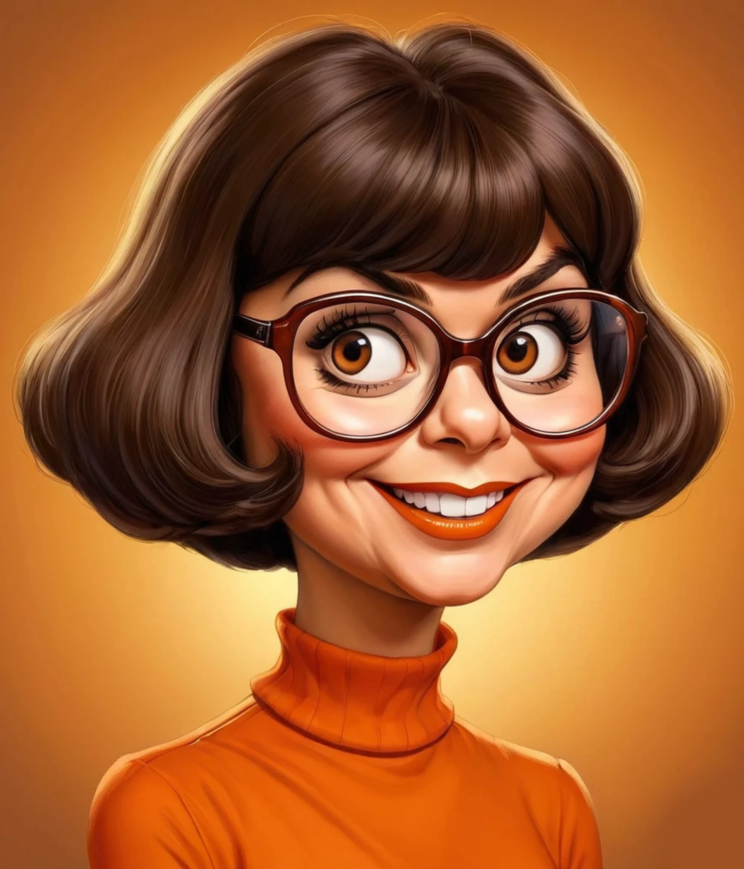 Caricatura engraçada de Velma Dace Dinkley