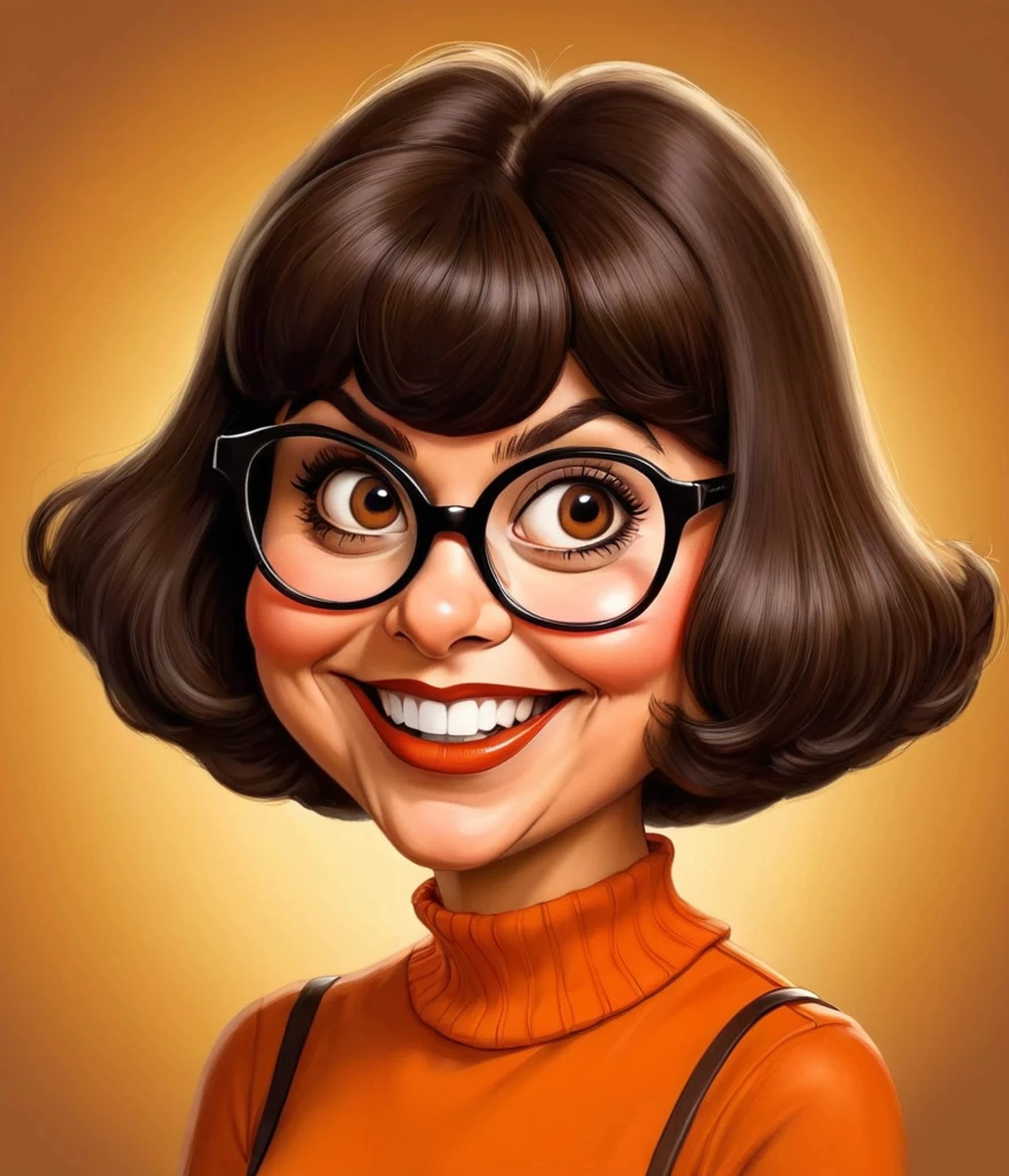 Caricatura engraçada de Velma Dace Dinkley