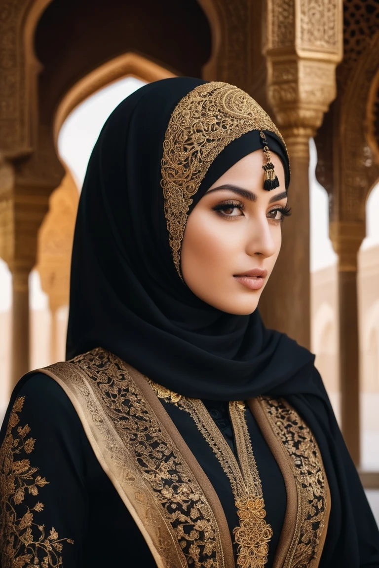 Gilded Grace: A Portrait of Cultural Elegance
