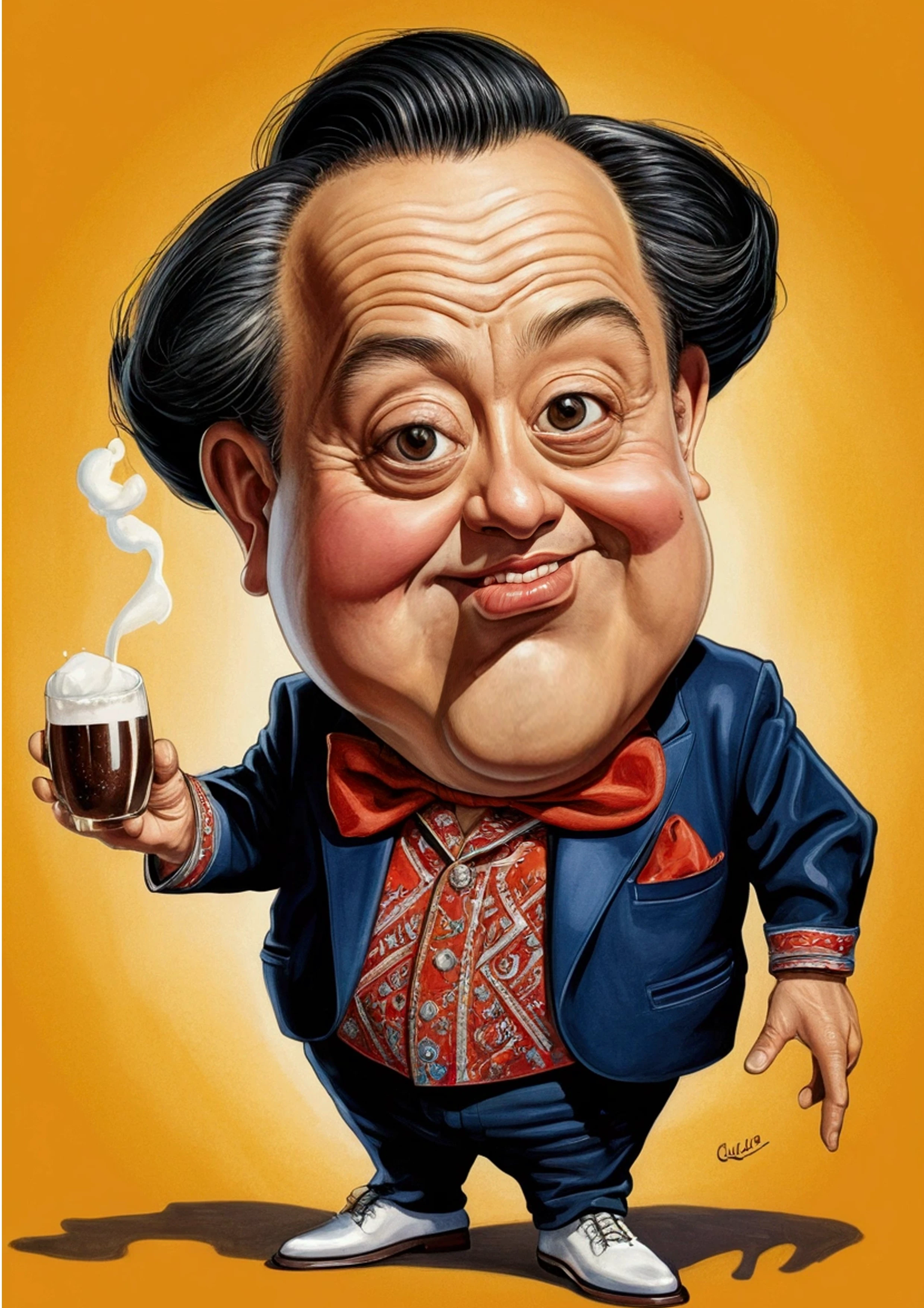Caricatura engraçada do Quico